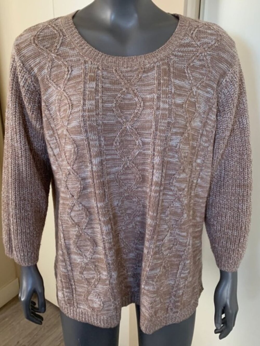 Jaxon MAXWELL size 2XL neutral tone crew acrylic jumper